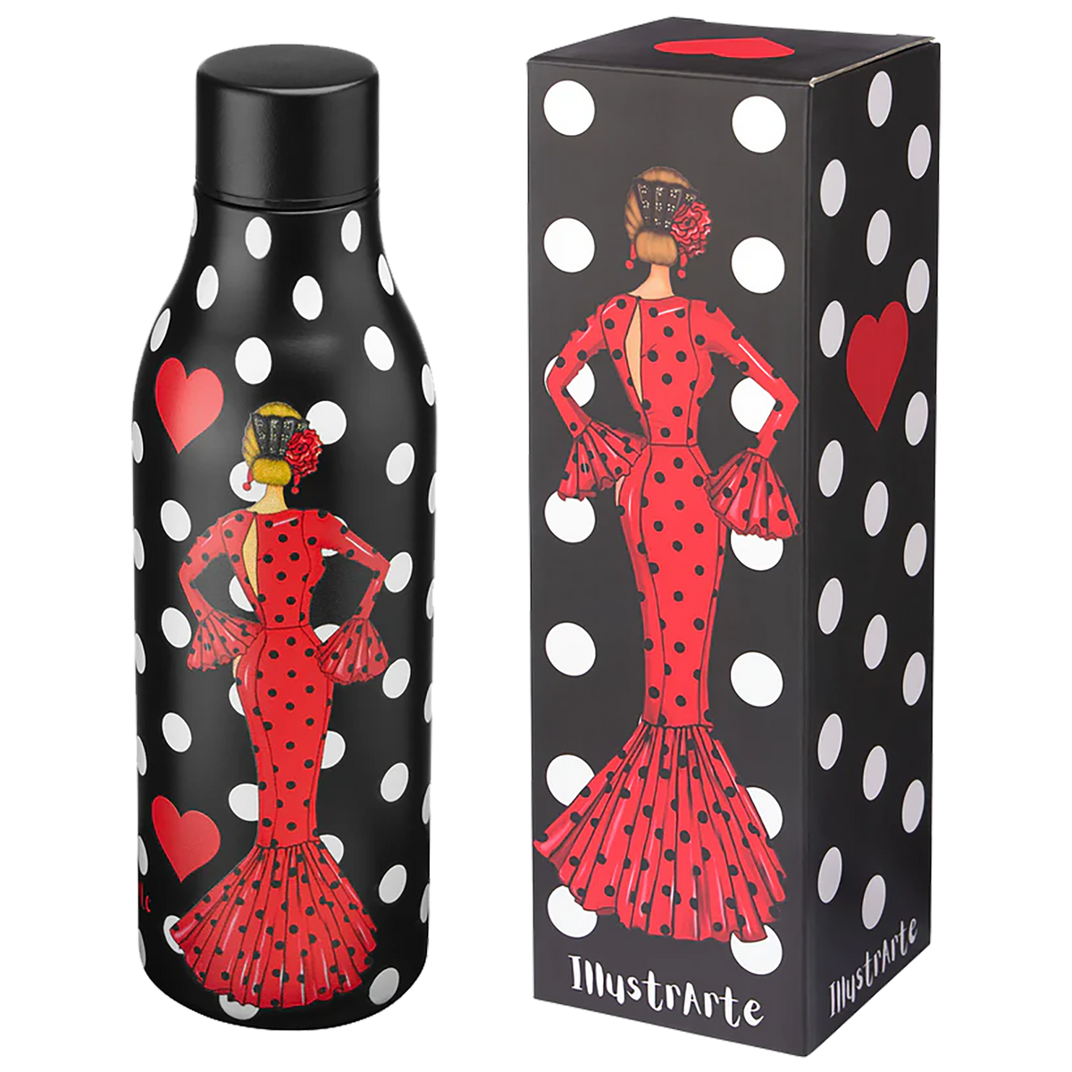 María Rojo – Vestido Rojo con Lunares Blancos