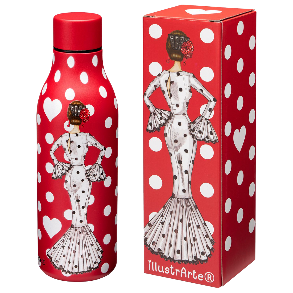 María Blanco – rote Flasche mit weißen Punkten