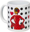 Taza Flamenca de Cerámica 350 ml – Diseño Maria Rojo
