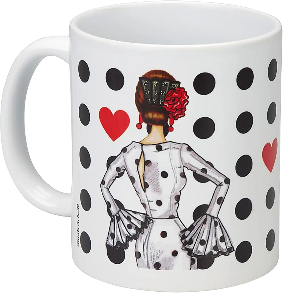 Taza Flamenca de Cerámica 350 ml – Diseño Maria Blanco