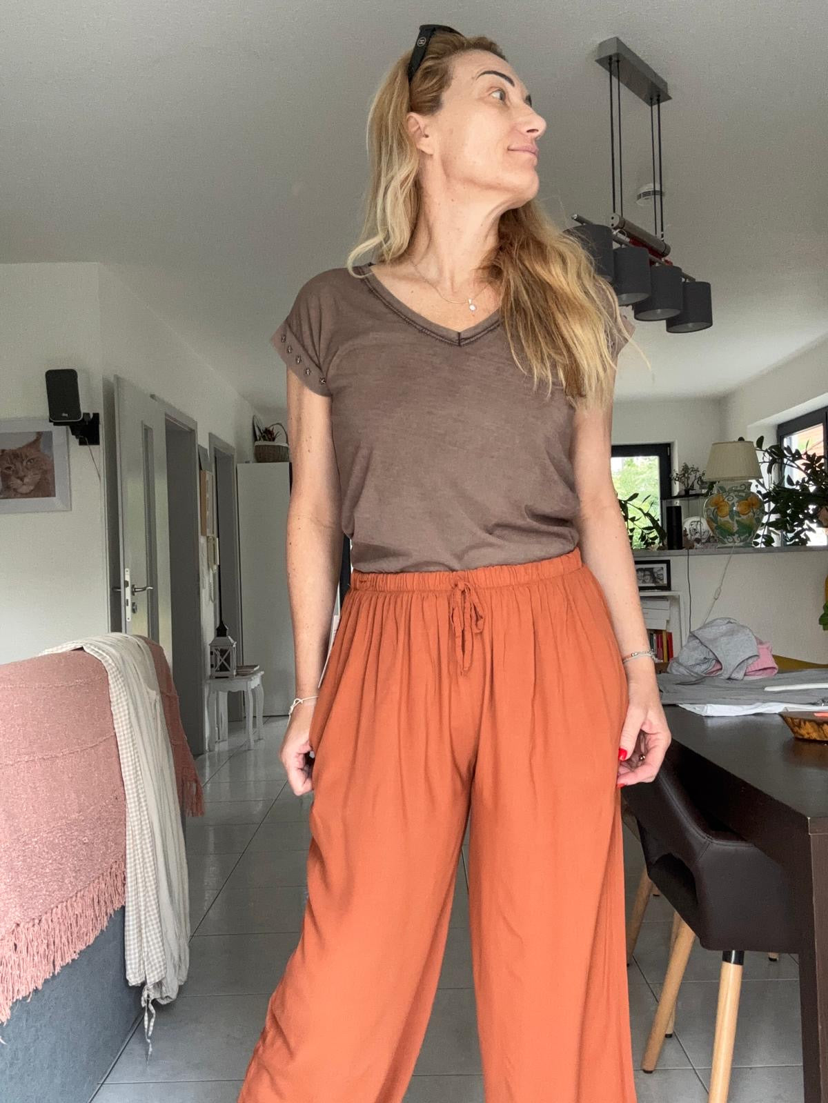 T-Shirt mit Nieten